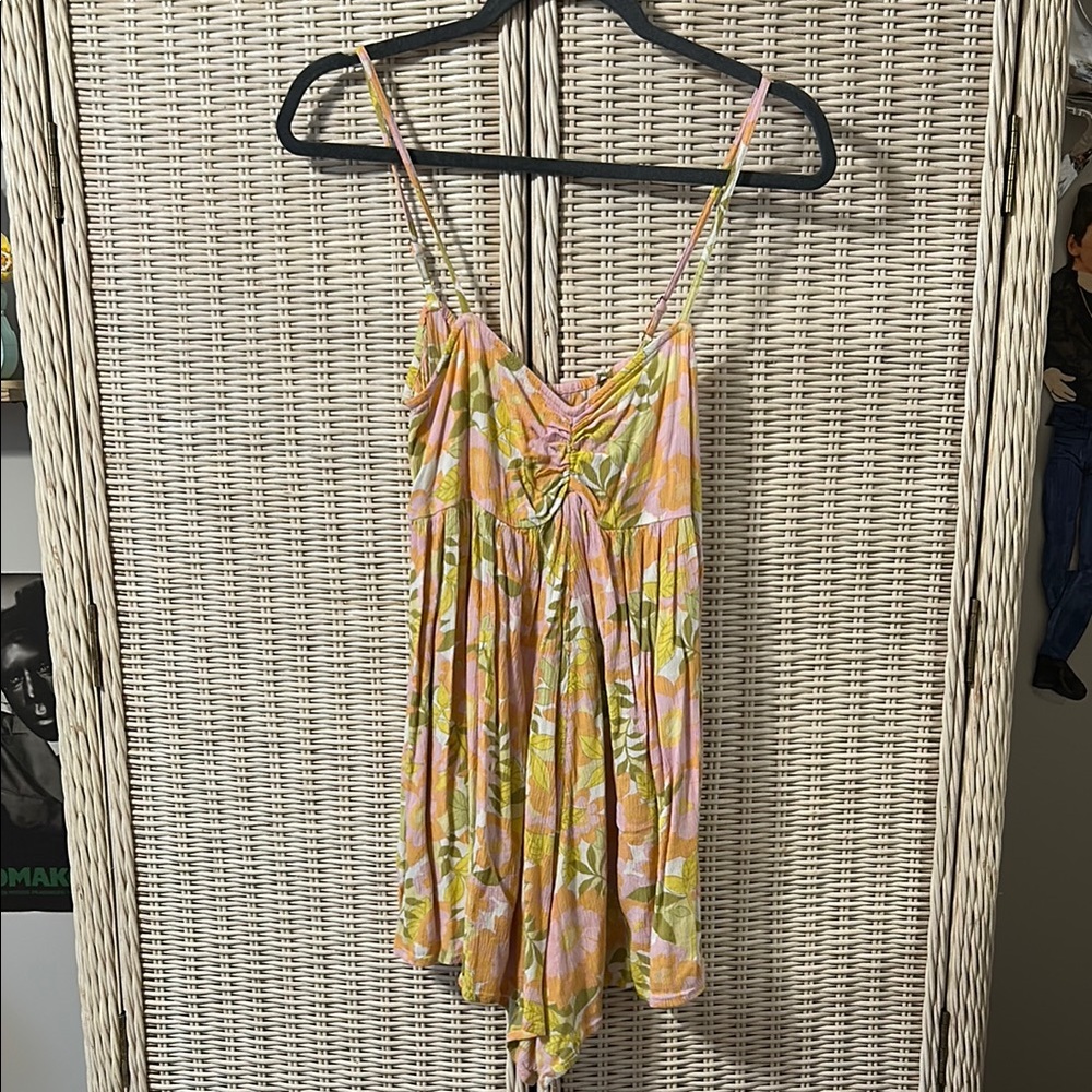 Floral Spaghetti Strap Romper
